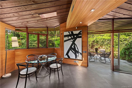 1950s David Henken midcentury modern house in Pleasantville, New York, USA