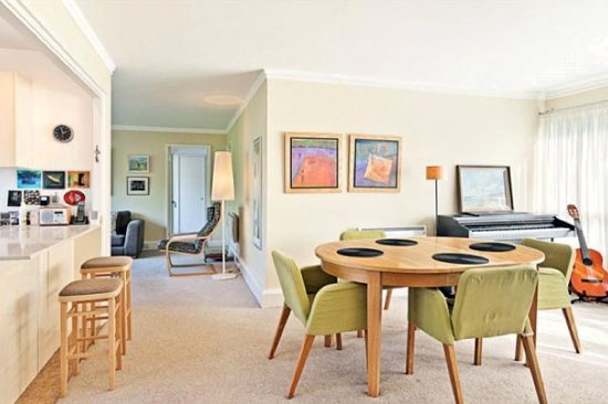 Three-bedroom apartment in the 1950s grade II-listed Highsett development in Cambridge, Cambridgeshire