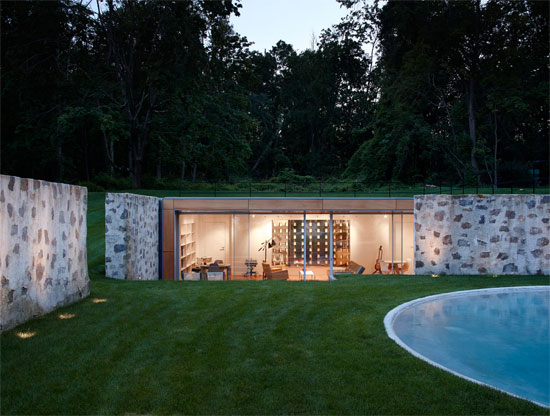 1950s Philip Johnson-designed Wiley House in New Canaan, Connecticut, USA