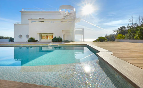 Art deco villa with private beach in Cap D'Antibes, Cote D'Azur, south east France