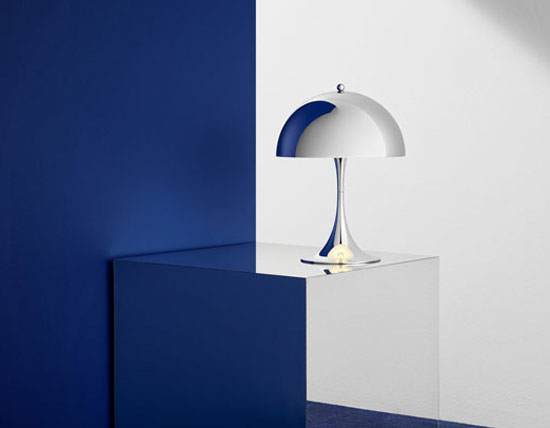 Verner Panton Panthella Mini lamp back in chrome