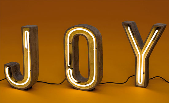 Brutalist lighting: Concrete letter lamps by Seletti