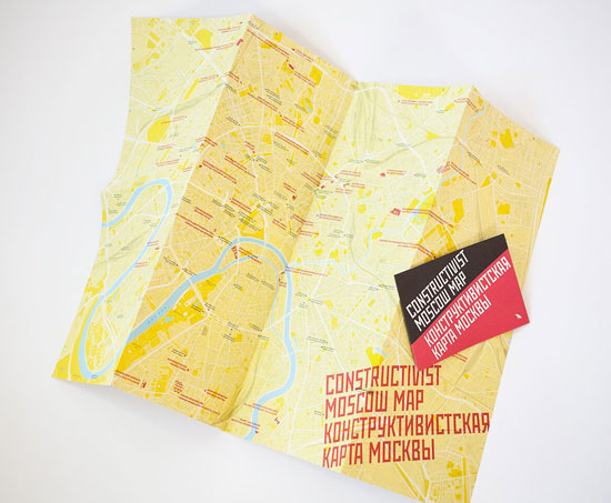 Constructivist Moscow Map by Blue Crow Media