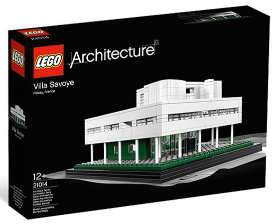 Lego version of the Villa Savoye modernist house by Le Corbusier