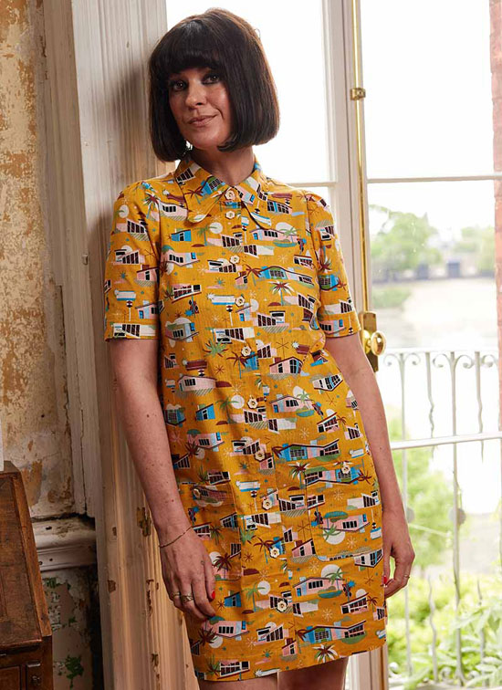 Dawn O’Porter X Joanie midcentury bungalow print shift dress