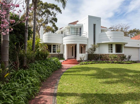 On the market: 1930s Oswald Chisolm-designed Chisolm House art deco property in Dalkeith, Western Australia