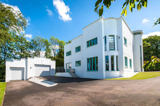 Wester Waterlair art deco-style property in Fordoun, Aberdeenshire, Scotland