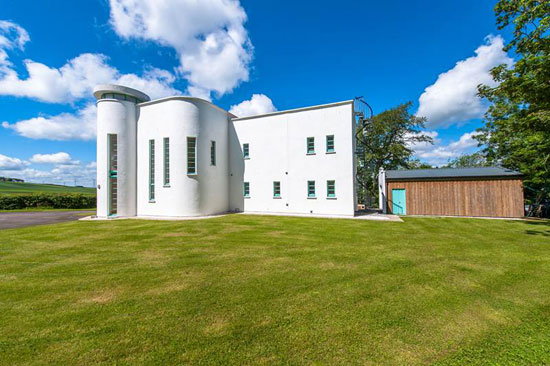 Wester Waterlair art deco-style property in Fordoun, Aberdeenshire, Scotland