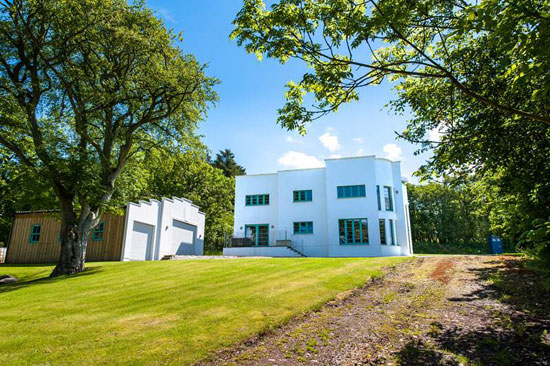 Wester Waterlair art deco-style property in Fordoun, Aberdeenshire, Scotland