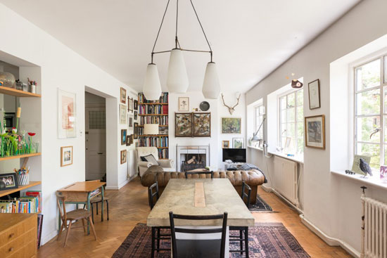Two-bedroom art deco apartment in the William Bryce Binnie-designed West Hill Court in London N6