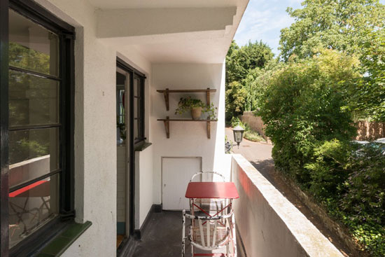 Two-bedroom art deco apartment in the William Bryce Binnie-designed West Hill Court in London N6