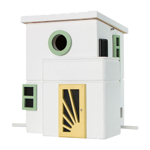 Multiholk art deco birdhouse and feeder