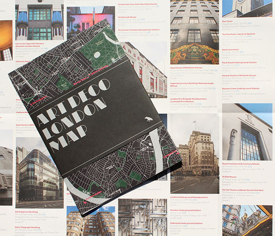 The Art Deco London Map by Blue Crow Media