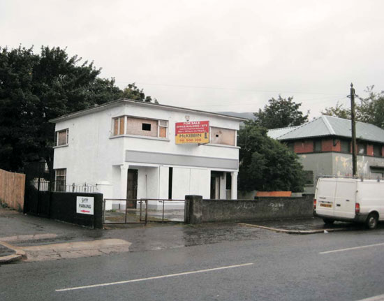 In need of renovation: Two-storey art deco office building/house in Belfast, Northern Ireland