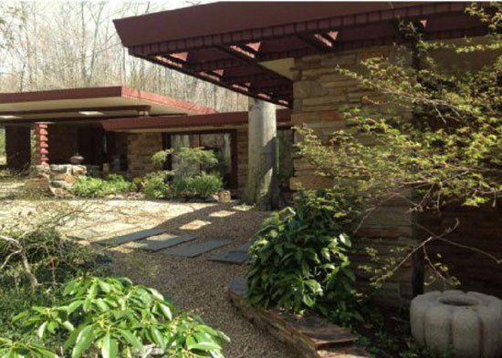 1950s Frank Lloyd Wright-designed Dudley Spencer House in Wilmington, Delaware, USA