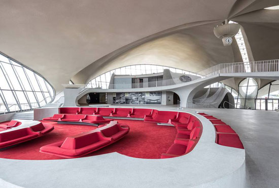 Inside the Eero Saarinen-designed TWA Terminal of New York’s JFK Airport