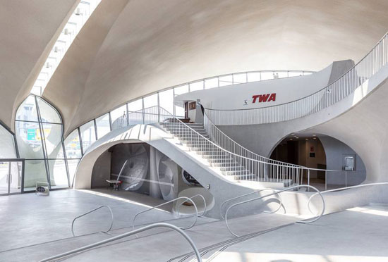 Inside the Eero Saarinen-designed TWA Terminal of New York’s JFK Airport