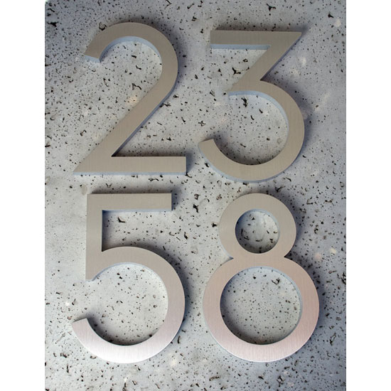 Modernist house numbers by Modern Dwell
