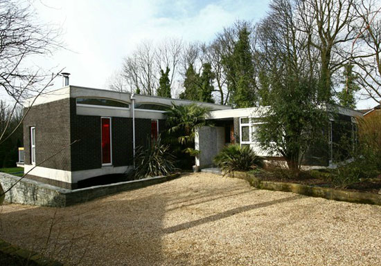 1950s grade II-listed Domus midcentury modern property in Reedley, near Burnley, Lancashire