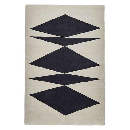 Midcentury interior: Inaluxe abstract rugs at Dunelm