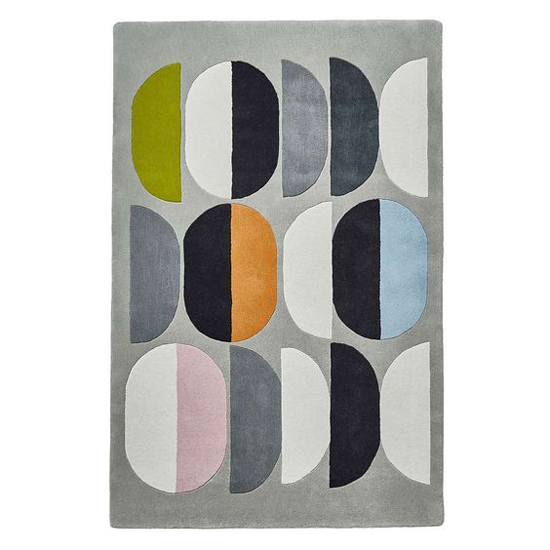 Midcentury interior: Inaluxe abstract rugs at Dunelm