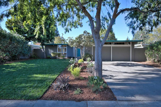 1950s midcentury modern Eichler property in Palo Alto, California, USA