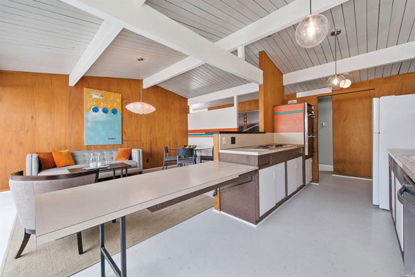 Restored Eichler: 1950s midcentury modern property in San Rafael, California, USA