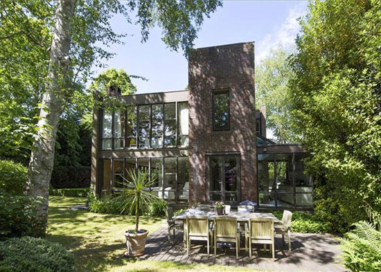 1970s Royston Summers-designed modernist lakeside house in Esher, Surrey
