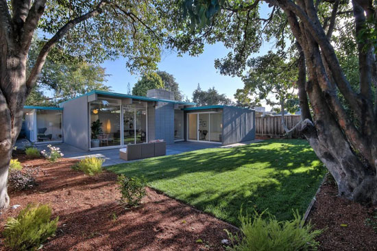 1950s midcentury modern Eichler property in Palo Alto, California, USA