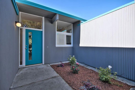 1950s midcentury modern Eichler property in Palo Alto, California, USA