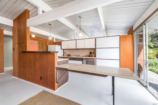Restored Eichler: 1950s midcentury modern property in San Rafael, California, USA