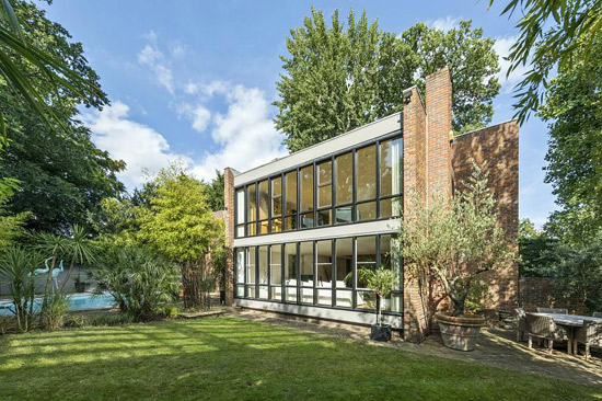 1970s Royston Summers lakeside modern house in Esher, Surrey