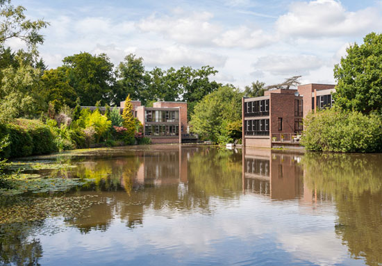 1970s Royston Summers-designed modernist property on Lakeside Drive, Esher, Surrey