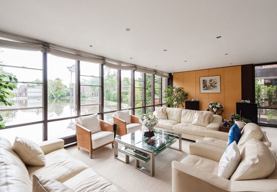 1970s Royston Summers-designed modernist property on Lakeside Drive, Esher, Surrey