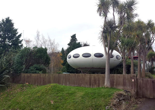 On the market: 1960s Matti Suurinen-designed Futuro House in Warrington, New Zealand