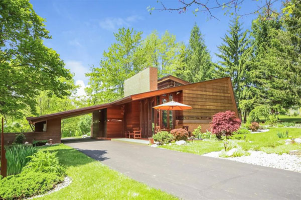 Frank Lloyd Wright-designed Haddock House in Ann Arbor, Michigan, USA