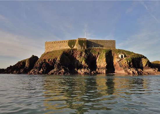 19th century Thorn Island fortress near Pembroke, Pembrokeshire