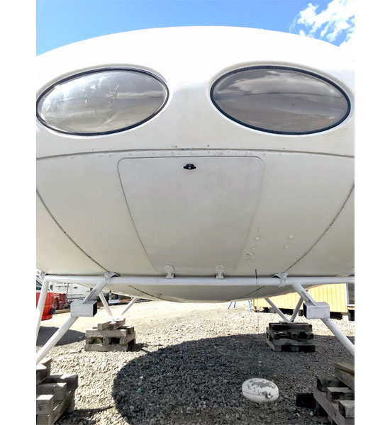 1960s Matti Suurinen Futuro House in Christchurch, New Zealand