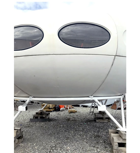 1960s Matti Suurinen Futuro House in Christchurch, New Zealand