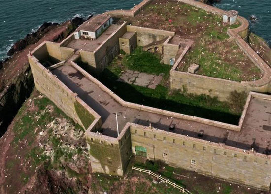 19th century Thorn Island fortress near Pembroke, Pembrokeshire