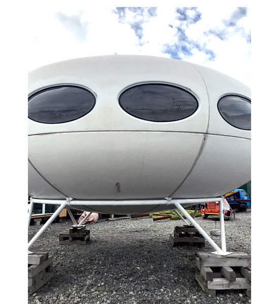 1960s Matti Suurinen Futuro House in Christchurch, New Zealand