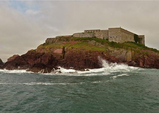 19th century Thorn Island fortress near Pembroke, Pembrokeshire