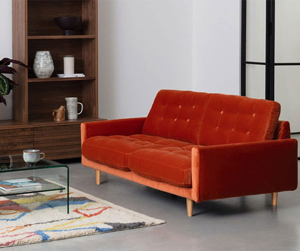 Fenner midcentury sofas and armchair at Habitat