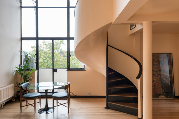 1930s split-level apartment in Wellesley Court, London W9