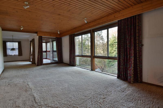 1970s modernist property in Bearsden, East Dunbartonshire, Scotland