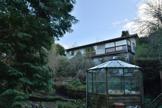 1970s modernist property in Bearsden, East Dunbartonshire, Scotland