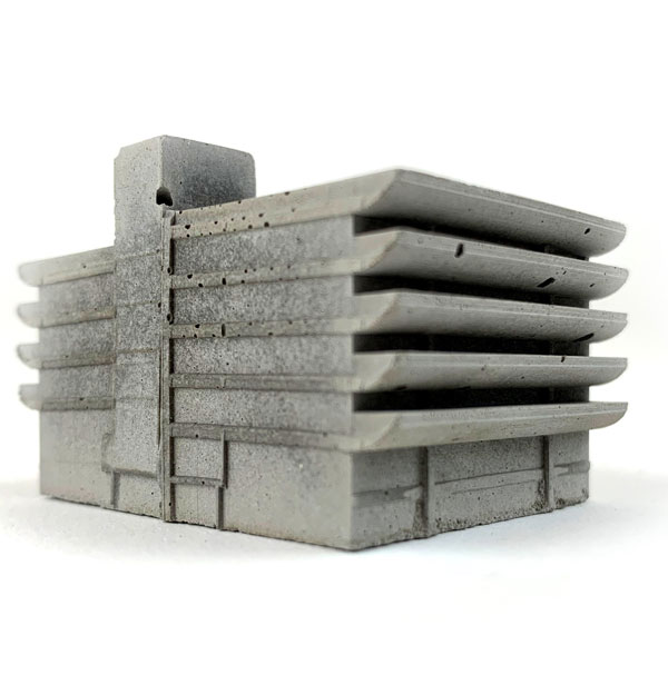 49. Mini cast concrete models of iconic brutalist architecture by Space Play