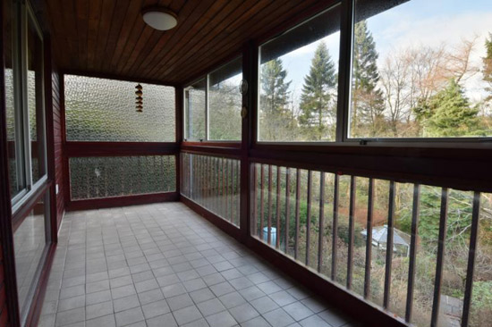 1970s modernist property in Bearsden, East Dunbartonshire, Scotland