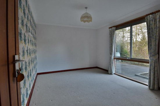 1970s modernist property in Bearsden, East Dunbartonshire, Scotland