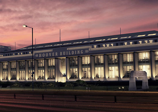 Apartments in the 1930s Wallis, Gilbert and Partners-designed art deco Hoover Building in Perivale, west London